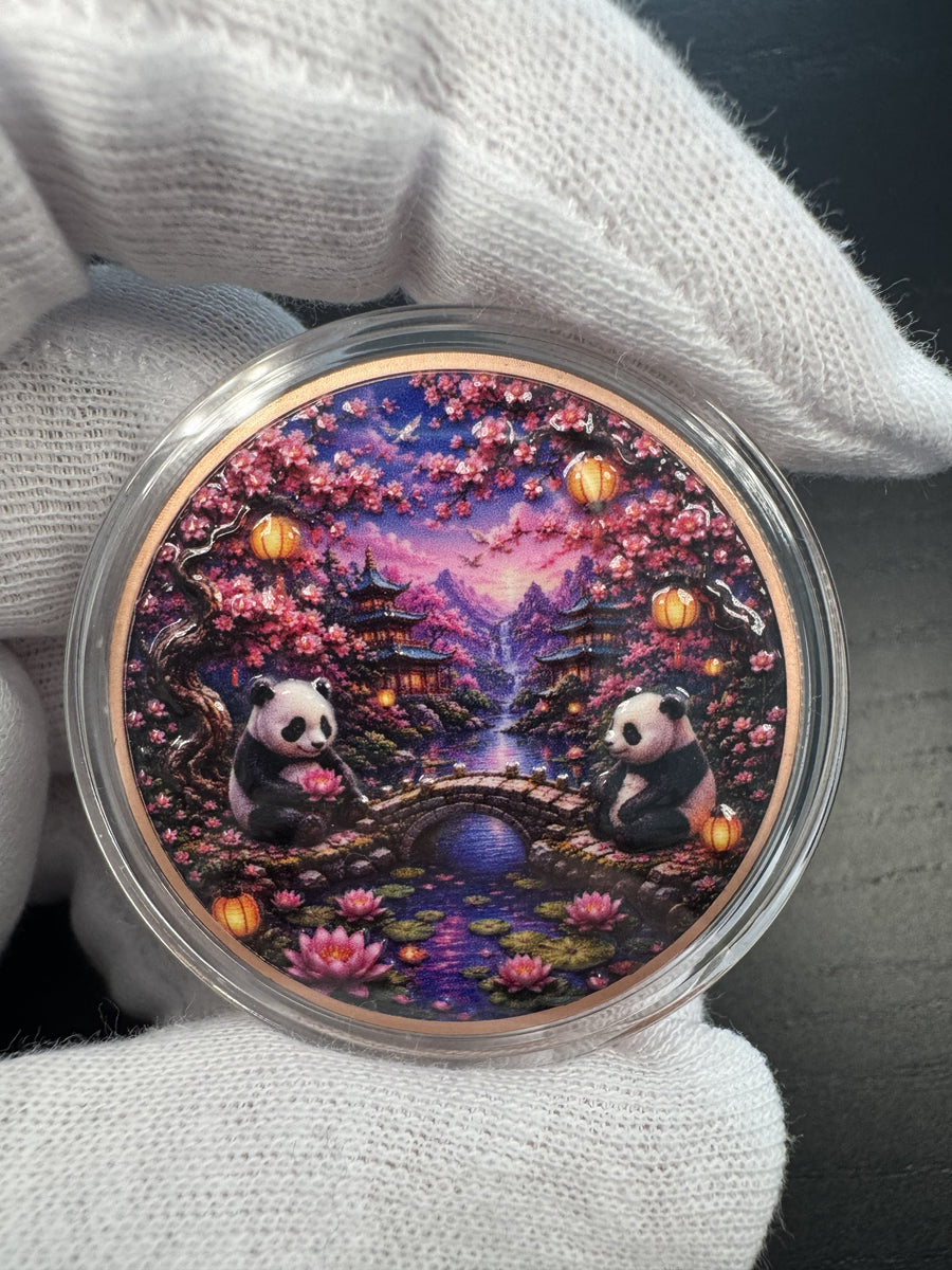 Panda #5 – 1 oz Kupfermedaille | 999 Feinkupfer · High Relief