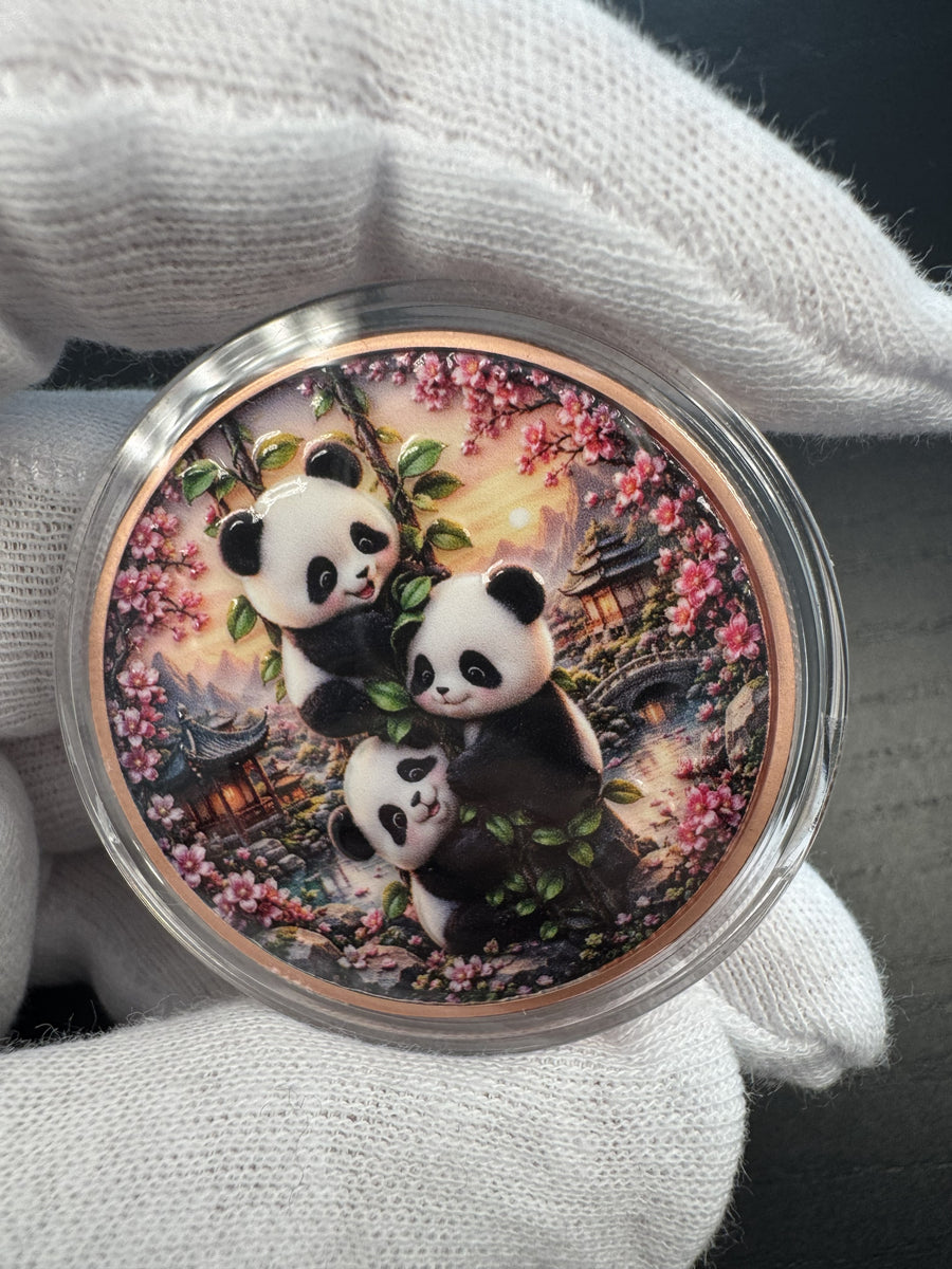 Panda #6 – 1 oz Kupfermedaille | 999 Feinkupfer · High Relief