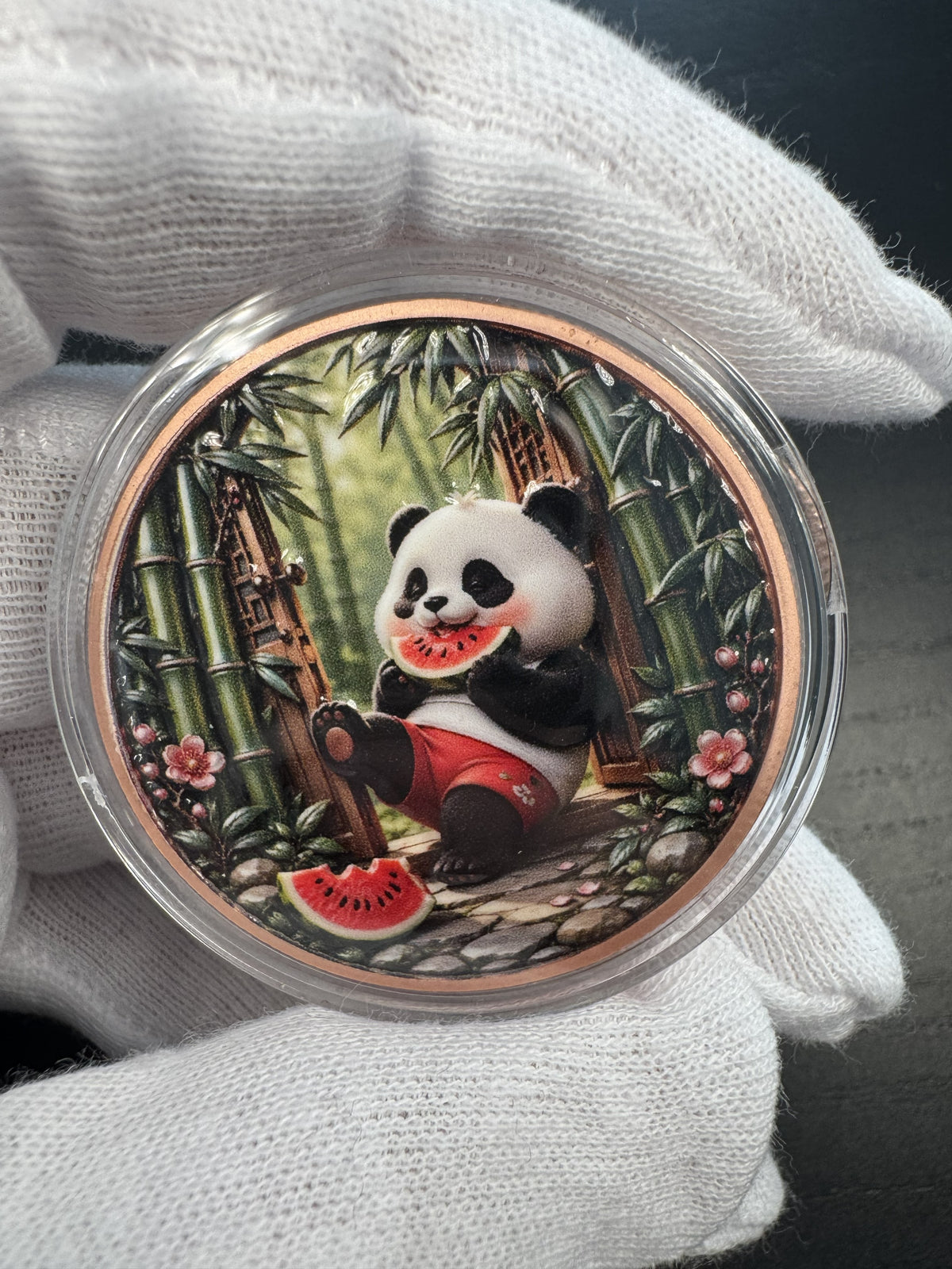 Panda #7 – 1 oz Kupfermedaille | 999 Feinkupfer · High Relief