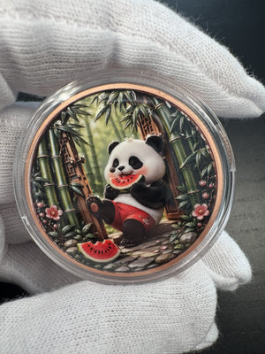 Panda #7 – 1 oz Kupfermedaille | 999 Feinkupfer · High Relief