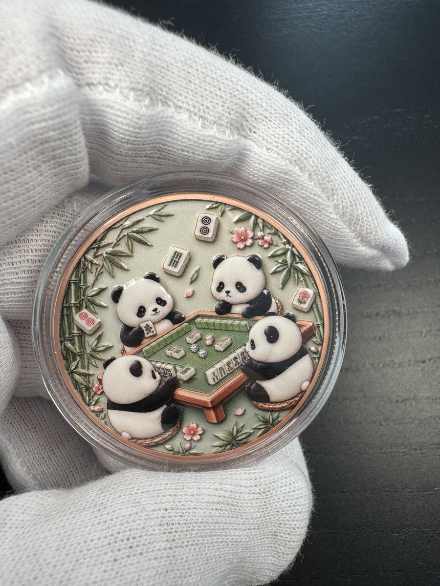 Panda #9 – 1 oz Kupfermedaille | 999 Feinkupfer · High Relief