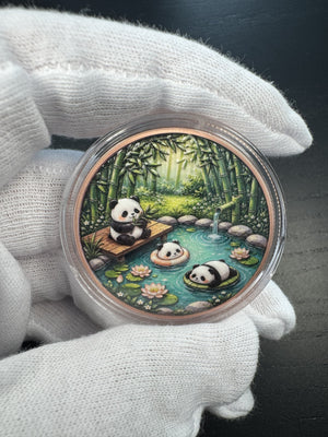 Panda #10 – 1 oz Kupfermedaille | 999 Feinkupfer · High Relief